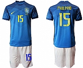 2020-21 Brazil 15 PAUL INHO Away Soccer Jersey,baseball caps,new era cap wholesale,wholesale hats